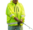 Brella Lime Green Unisex Hybrid Rain jacket w/ Reflective Strips