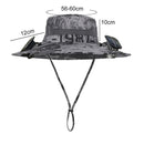 Solar fan hat: wide - brim bucket hat with 2 solar fans, men’s summer cap for outdoor fishing, camping, hiking.