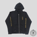 Chrome Hearts Vertical Logo Zip Up in Black / Olive