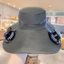 Solar fan hat: wide - brim bucket hat with 2 solar fans, men’s summer cap for outdoor fishing, camping, hiking.