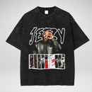 Vintage Music Wash Shirt – Retro Hip-Hop Graphic Tee, Unisex Cotton Gift for Music Lovers