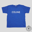 Celine Homme Logo Tee in Blue