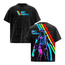 ARC Raiders Retro Synthwave Graphic Tee – Vintage Washed Oversize Streetwear