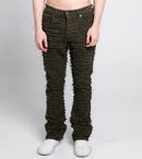 AJS693 EXTREME FRAYED STACKED JEANS