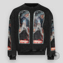 Who Decides War Descent Crewneck Sweater In Vintage Grey
