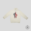 Moncler Genius 1952 Logo Jacquard Turtleneck Sweater in Off-White