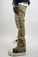 RM207SK -Studded Stacked Cargo Jeans