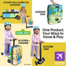 Sesame Street Gang 4-in-1 Detachable Scooter Luggage