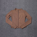 Women Sport Jacket Long Sleeve Shirt Workout Coat Gym Training clothes