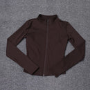Women Sport Jacket Long Sleeve Shirt Workout Coat Gym Training clothes
