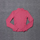 Women Sport Jacket Long Sleeve Shirt Workout Coat Gym Training clothes