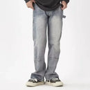 American Style Street Washing Distressed Jeans 