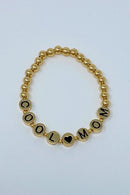 Cool Mom Gold Beaded Bracelet Womens Mothers Day Gift