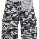 Mens Relaxed Fit Cotton Cargo Shorts  Summer Style
