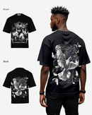 G West Mens Connected All The Time Premium Oversized Tee Front And Back Print