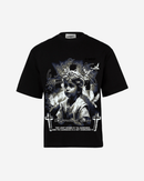 G West Mens Connected All The Time Premium Oversized Tee Front And Back Print