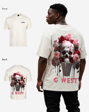 G West Mens Oversized Ice Cream Skull Tee