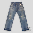 Celine Homme Wesley Straight-Leg Distressed Jeans in Light Blue