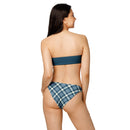 Cheeky Check Bandeau Bikini Set