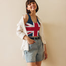 Union Jack Sleeveless Crop Top | British Flag