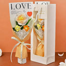Rose Crochet Bouquet with Gift Bag for Valentines Day Mothers Day