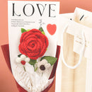 Rose Crochet Bouquet with Gift Bag for Valentines Day Mothers Day